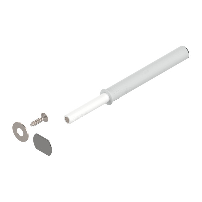 TIP-ON Blum 956A1004 pentru uși – mecanism Push to Open lung cu magnet, alb mătase