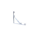 Consolă decorativă metalică, albă, 250 × 250 × 16 mm, pentru rafturi