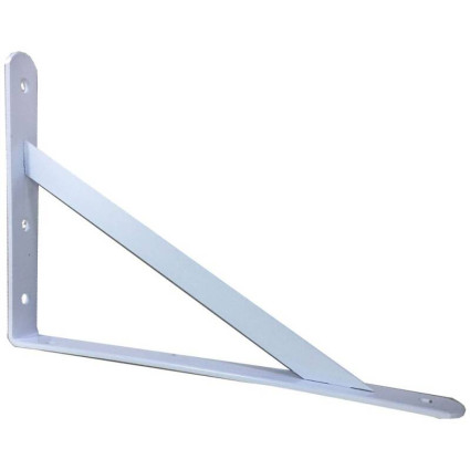 Consolă albă tip punte, 300 × 200 × 30 mm, pentru rafturi metalice