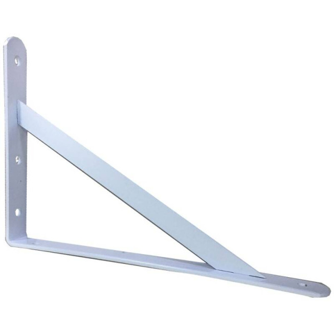 Consolă albă tip punte, 300 × 200 × 30 mm, pentru rafturi metalice