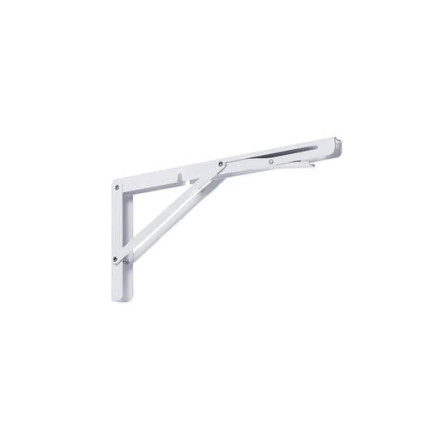 Consolă rabatabilă din oțel alb 99310, 300 mm, set 2 bucăți