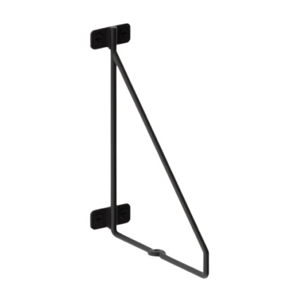 Consola-suport poliță perete, 209x166 mm, HOLD, metalic, negru mat, set 2 bucăți