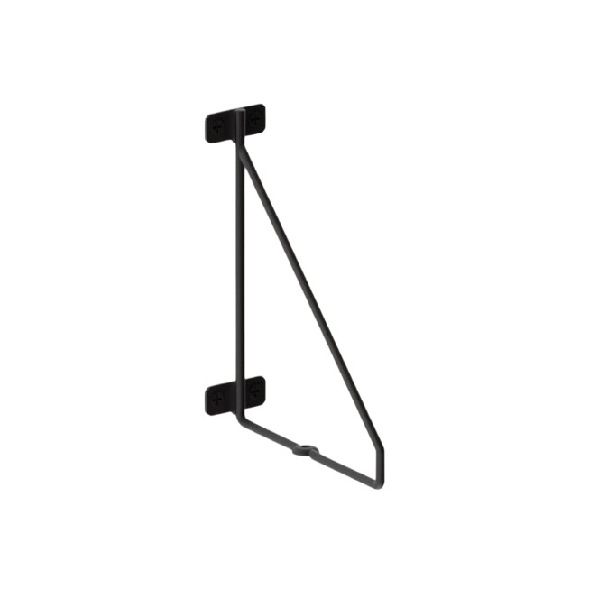 Consola-suport poliță perete, 209x166 mm, HOLD, metalic, negru mat, set 2 bucăți