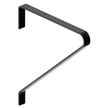 Consola-suport poliță perete, 250x220 mm, AXEL, metalic, negru mat, set 2 bucăți