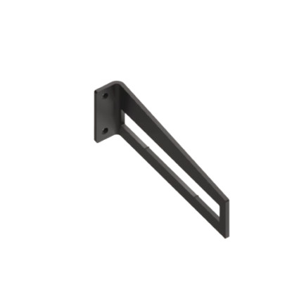 Consola-suport poliță perete, 65x178 mm, FIXO, metalic, negru mat, set 2 bucăți