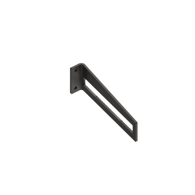 Consola-suport poliță perete, 65x178 mm, FIXO, metalic, negru mat, set 2 bucăți