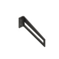 Consola-suport poliță perete, 65x178 mm, FIXO, metalic, negru mat, set 2 bucăți