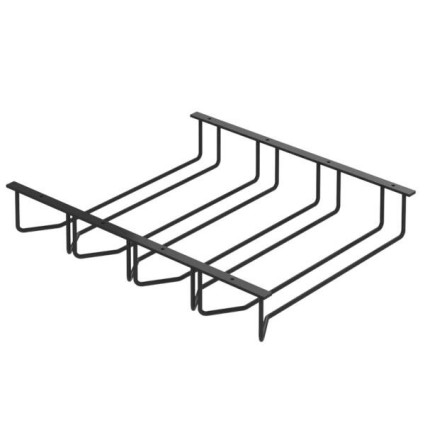 Suport pahare antracit, suspendat, Starax S-4043-A, 4 divizări, organizator elegant pentru bucătărie