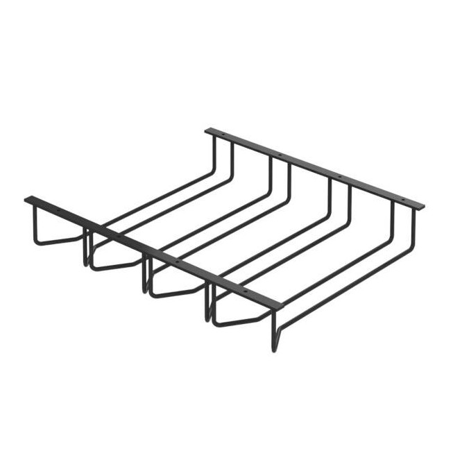Suport pahare antracit, suspendat, Starax S-4043-A, 4 divizări, organizator elegant pentru bucătărie