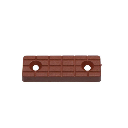 Set 50 x Alunecători dreptunghiulari maro, 53x19 mm, din plastic, pentru mobilier
