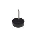 Set 50 x Alunecători cu cui pentru mobilier Ø14 x 4,5 mm, cui Ø1,5 x 13 mm, finisaj negru