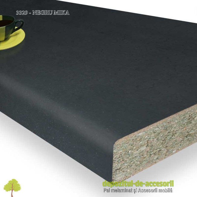Blat bucătărie NEGRU MIKA, 3329, 38x800x4200, Ricci Italia