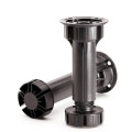 Picior mobilă H100, 2 componente, plastic negru