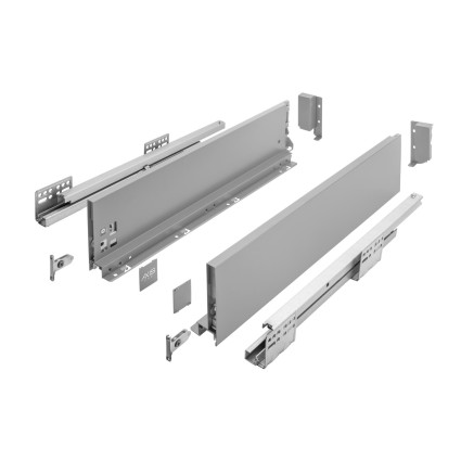 Sertar GTV AXIS PRO Push to Open, H120 L300, antracit, extensie totală