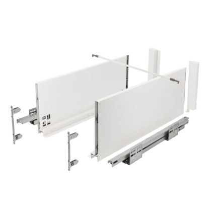 Sertar GTV AXIS PRO Push to Open, H200 L300, alb, extensie totală