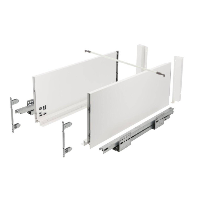Sertar GTV AXIS PRO Push to Open, H200 L300, alb, extensie totală