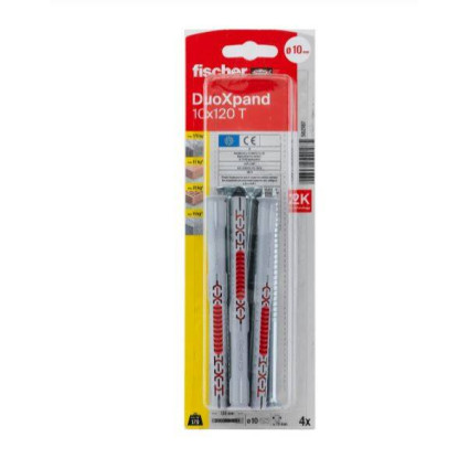 Set 4 dibluri Fischer DuoXpand, 10x120, T K NV, cu șurub 7x127mm