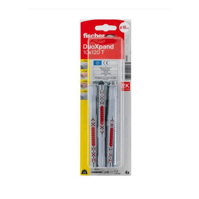 Set 4 dibluri Fischer DuoXpand, 10x120, T K NV, cu șurub 7x127mm