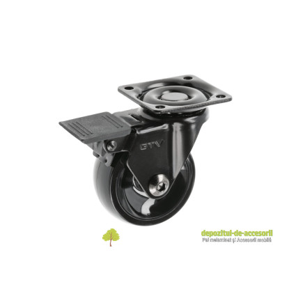 Rotila CALIBRO h64mm D50mm cu frana, neagra