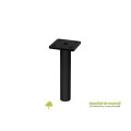 Picior mobilier RONDA H150mm D25mm, negru mat