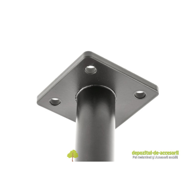 Picior mobilier RONDA H150mm D25mm, negru mat