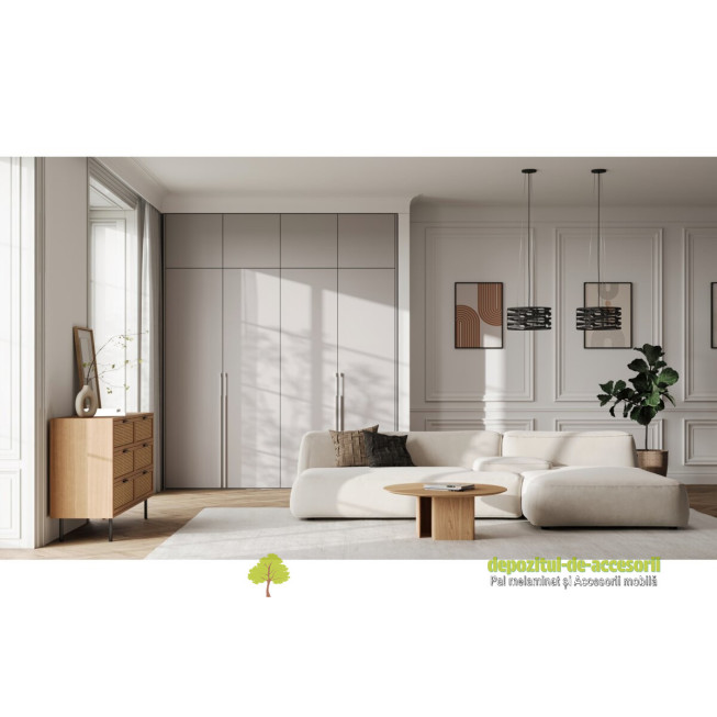 Picior mobilier RONDA H150mm D25mm, negru mat