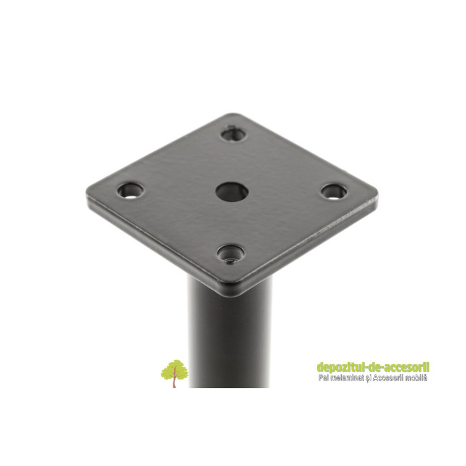 Picior mobilier RONDA H180mm D25mm, negru mat