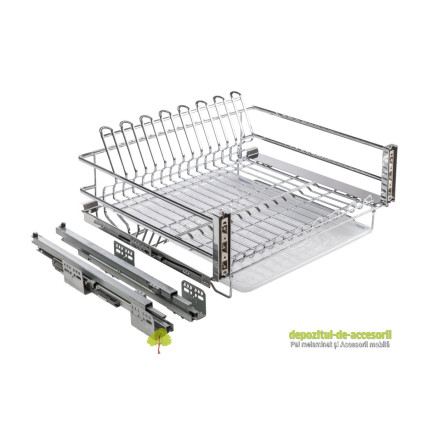 Scurgantor sertar MOVIX 600mm, soft-close, prindere frontala, cromat