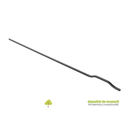 Maner GRAVEL 3x352mm, L1200mm, negru mat