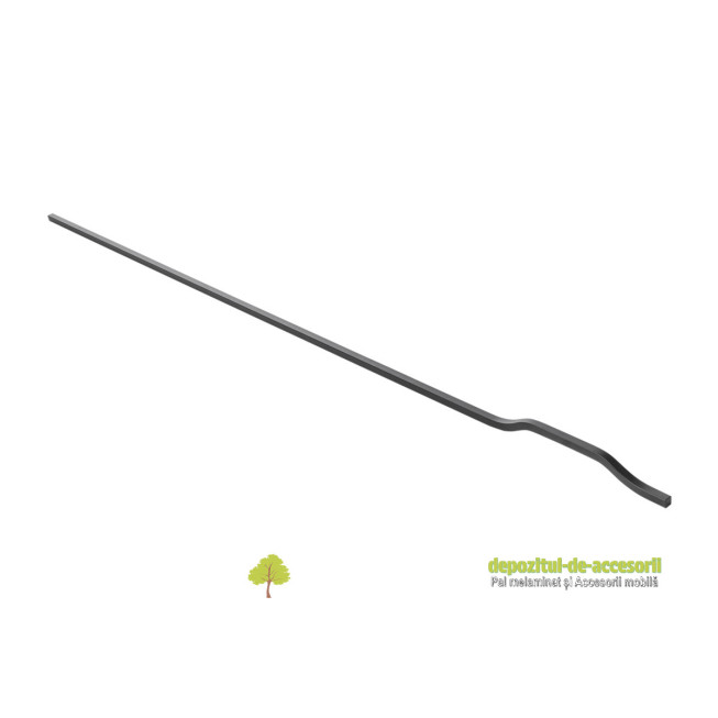 Maner GRAVEL 3x352mm, L1200mm, negru mat