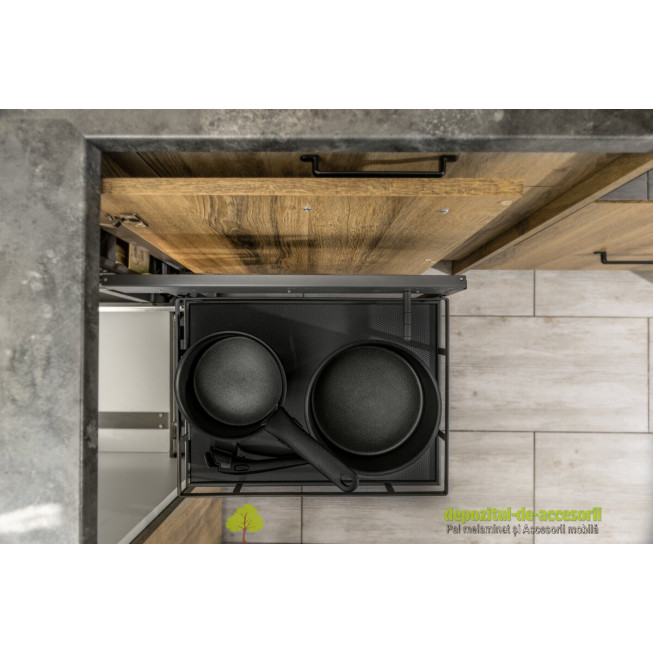 Covoras anti-alunecare pentru sertare,negru, latime 480mm-lungime 5000mm