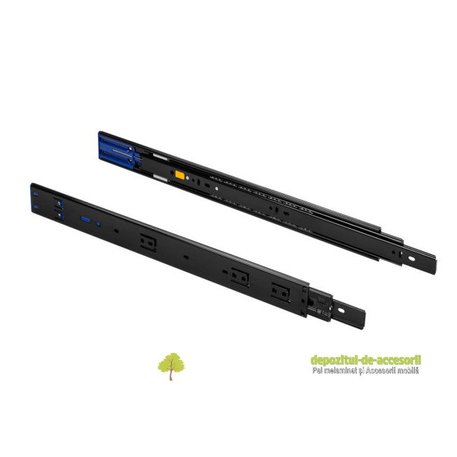 Glisiere cu bile VERSALITE PLUS H 45 L-250mm, soft-close, negru