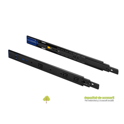 Glisiere cu bile VERSALITE PLUS H 45 L-400mm, soft-close, negru