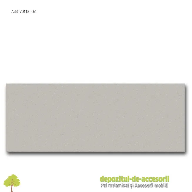 Cant ABS Gri sidefat 22mm x 2mm Compatibil cu Pal melaminat Gri sidefat U763 Egger ST15