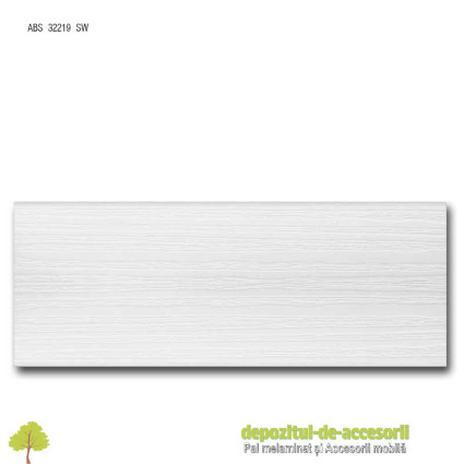 Cant ABS Alb platină 43mm x 2mm Compatibil cu gama uni de PAL Alb Egger W908, W975 și W980