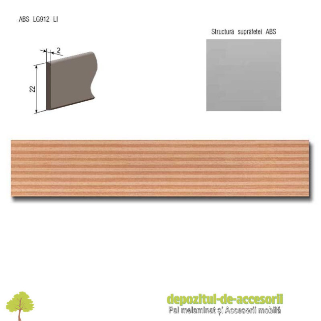 Cant ABS Furnir multistrat bej 22mm x 2mm