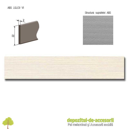 Cant ABS Woodline crem 22mm x 2mm Compatibil Pal Melaminat Woodline crem Egger H1424 ST22