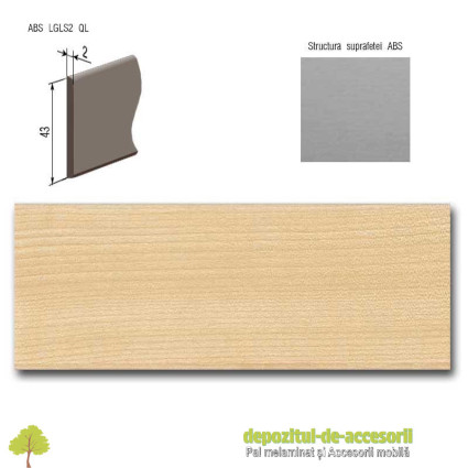 Cant ABS Artar 43mm x 2mm Compatibil cu PAL Melaminat Artar Egger H1521 ST15