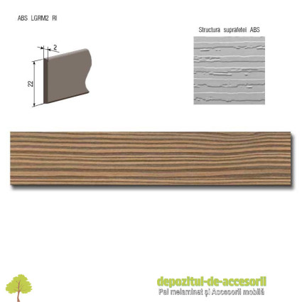 Cant ABS Larice Montana 22mm x 2mm Compatibil cu PAL Melaminat Larice Montana Egger H3753 ST22
