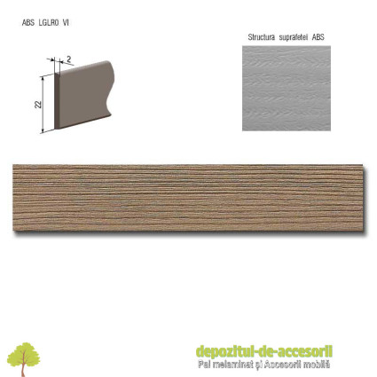 Cant ABS Larice nisip 22mm x 2mm Compatibil cu Pal Melaminat Larice nisip Egger H3410 ST22