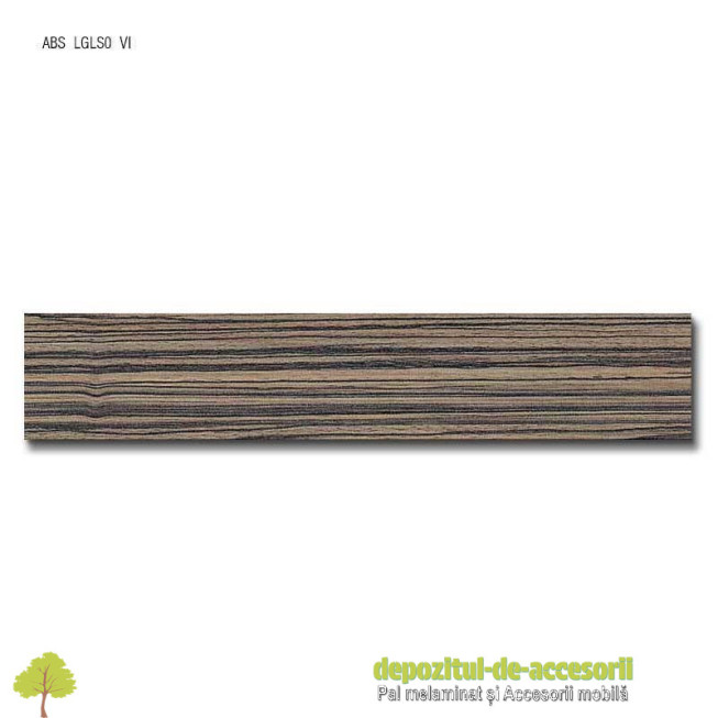 Cant ABS Zebrano antracit 22mm x 2mm Compatibil cu Pal Melaminat Zebrano antracit Egger H3005 ST22