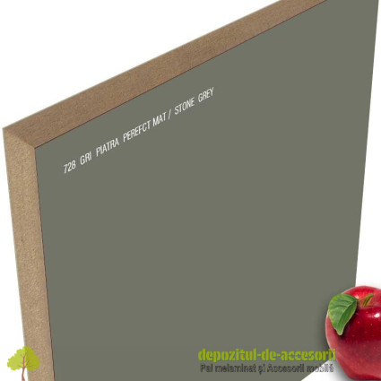 Panou MDF Gri piatră 728 super mat AGT