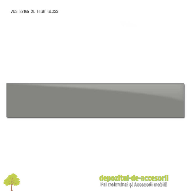 Cant ABS Gri deschis 22mm x 1mm super lucios (high gloss)