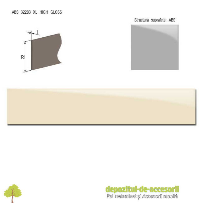 Cant ABS Iasomie 22mm x 1mm super lucios