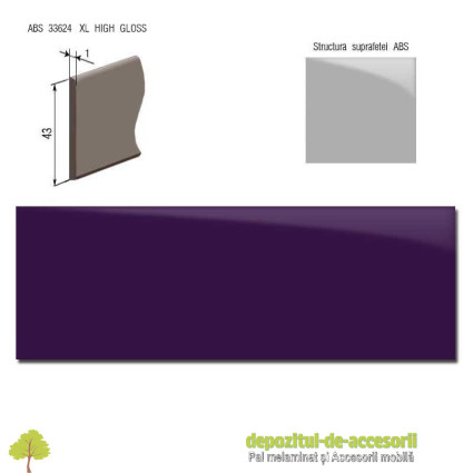 Cant ABS Violet 43mm x 1mm super lucios (high gloss)