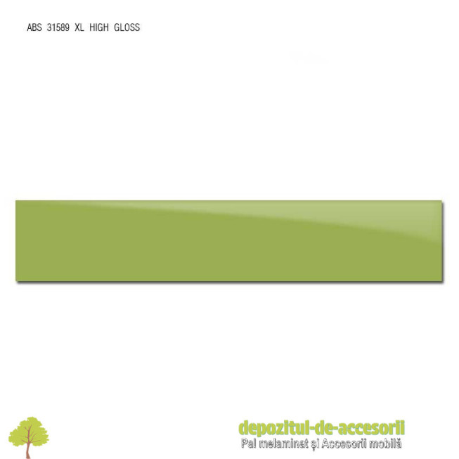 Cant ABS Verde 22mm x 1mm super lucios (High gloss)