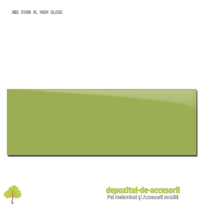 Cant ABS Verde lămâie 43mm x 1mm super lucios (High gloss)