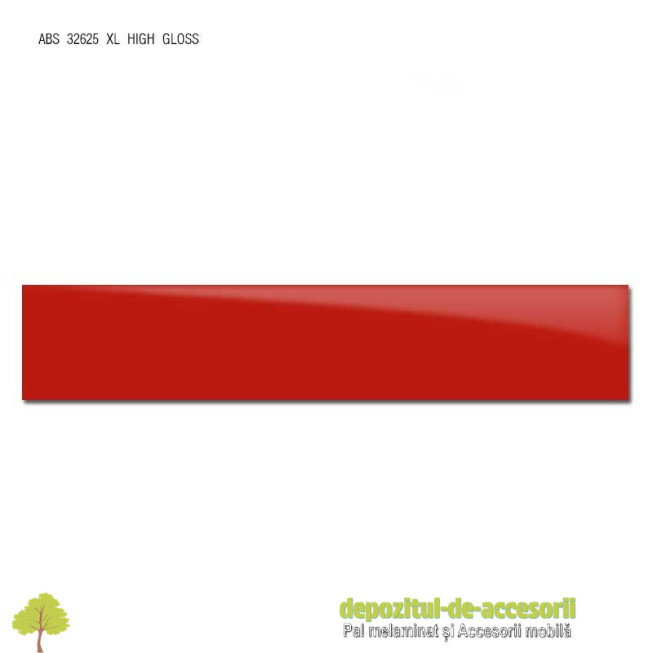 Cant ABS Rosu 22mm x 1mm super lucios (high gloss)