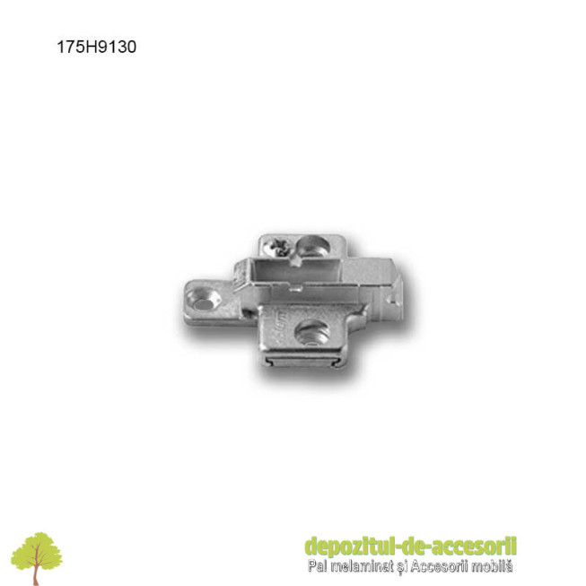 Plăcuță montaj balamale 175H9130 Clip Top Blum, reglaj cu excentric