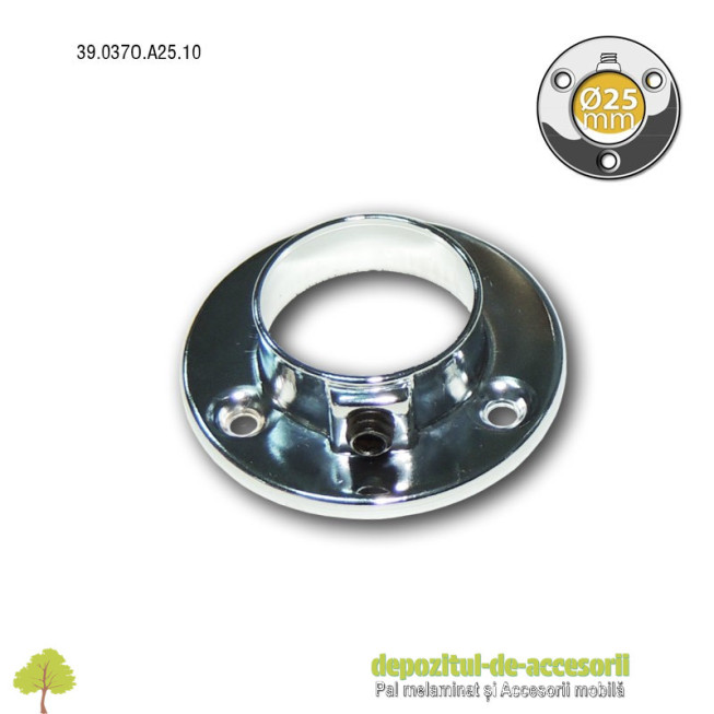 Suport cap bară haine rotundă prindere în laterale